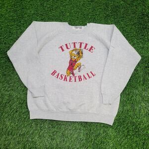 Vintage Tuttle Basketball Cropped Sweatshirt Large 22x23 USA